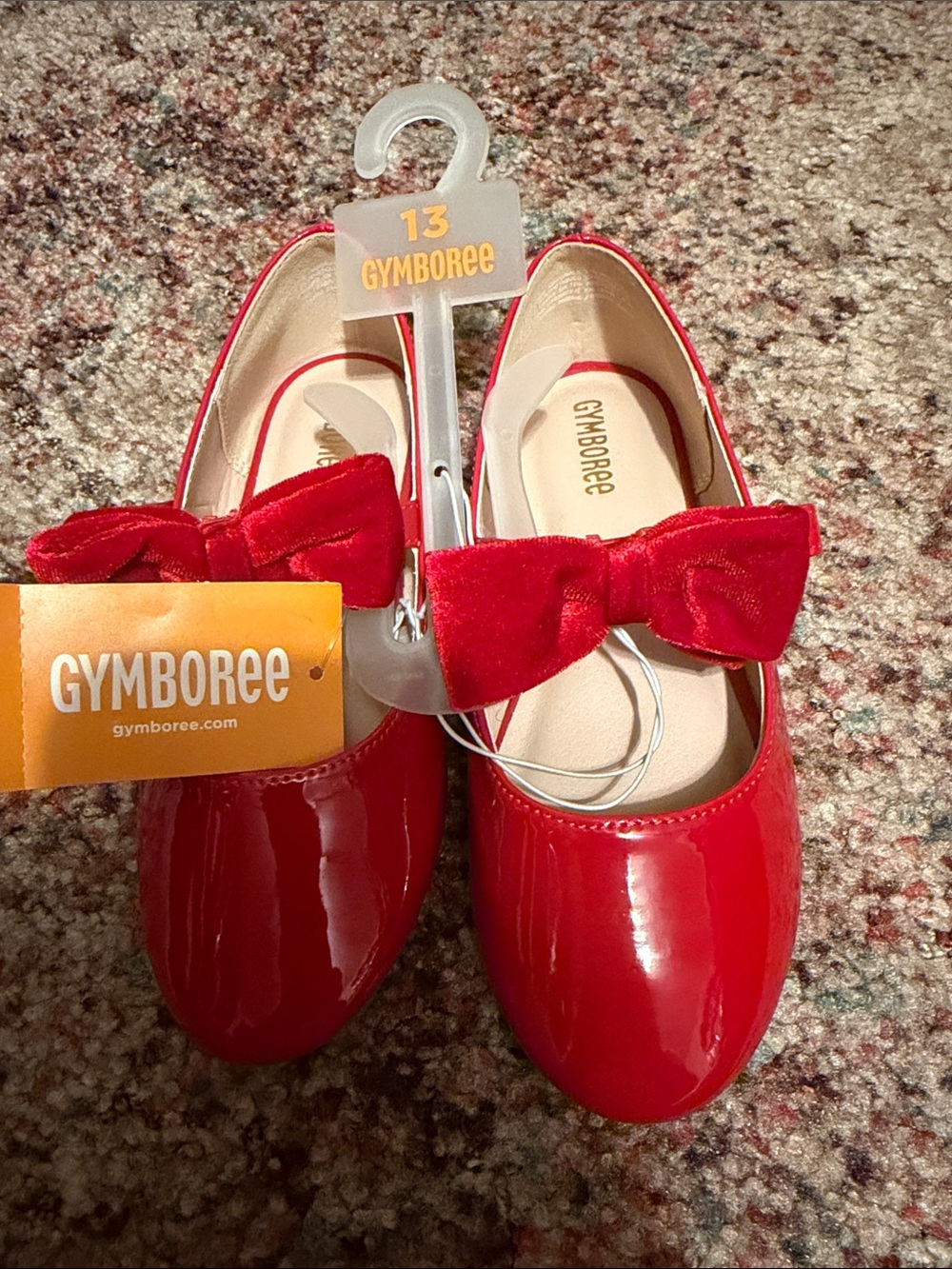 Girls Size 13 Red Bow Flats